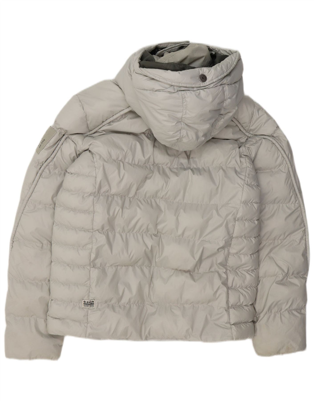 G-STAR Mens Hooded Padded Jacket UK 38 Medium Grey Polyester