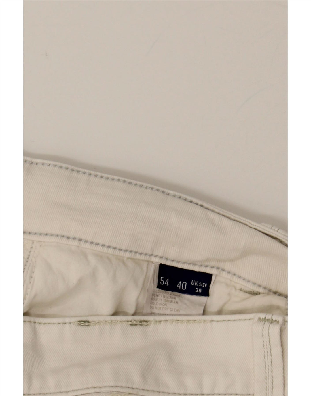 TRUSSARDI Womens Straight Jeans W38 L32 White Cotton Vintage Trussardi and Second-Hand Trussardi from Messina Hembry 