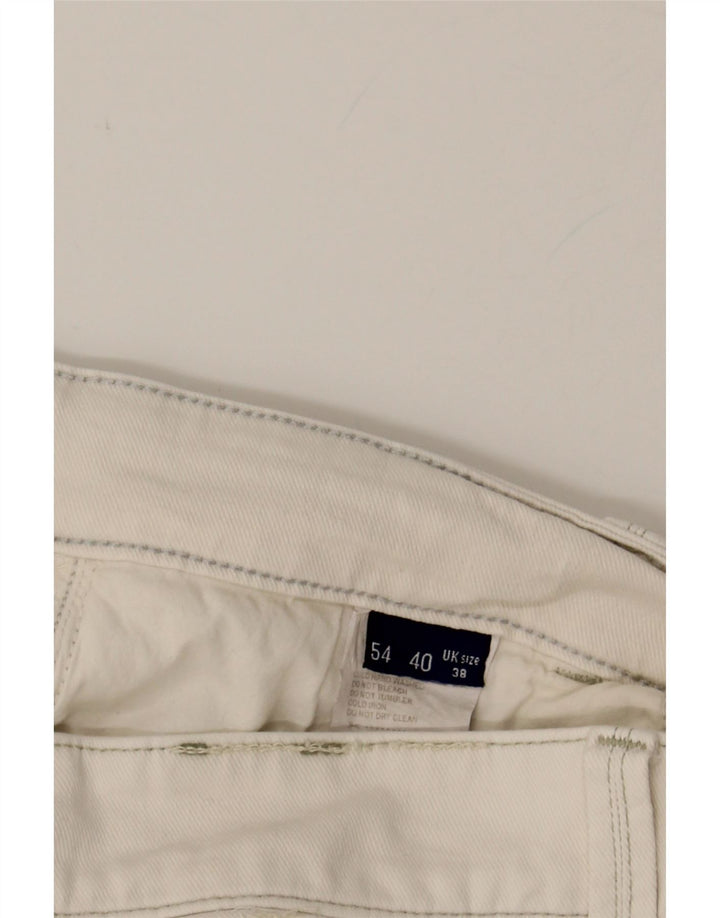 TRUSSARDI Womens Straight Jeans W38 L32 White Cotton Vintage Trussardi and Second-Hand Trussardi from Messina Hembry 