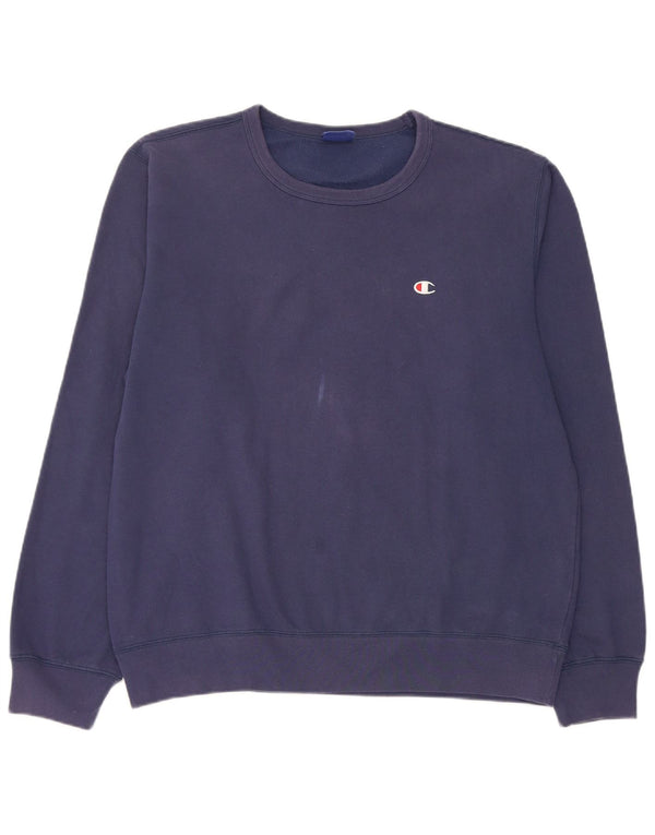 Champion Mens Sweatshirt Jumper XL Navy Blue Cotton
