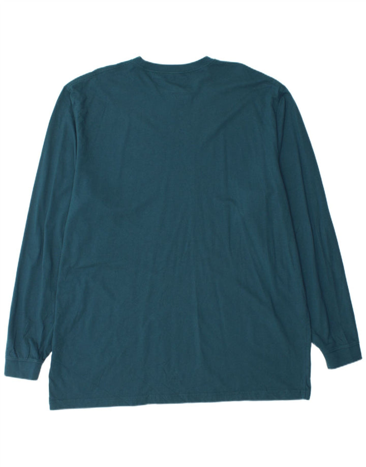 L.L.BEAN Mens Tall Top Long Sleeve XL Green Cotton