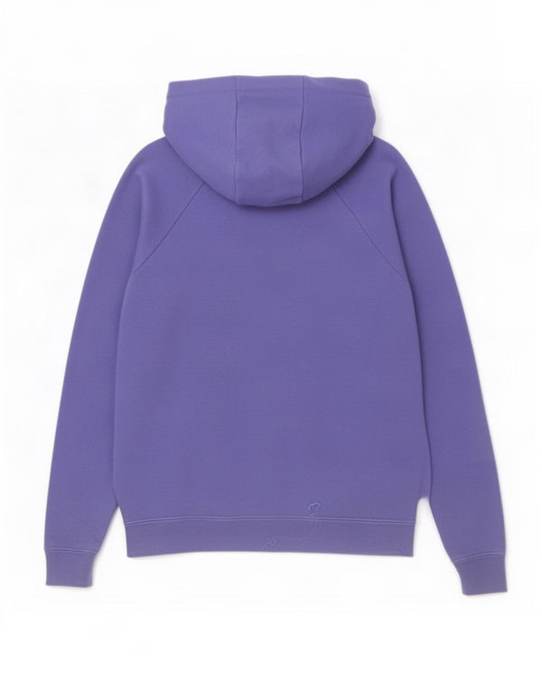 Nike Womens Oversized Zip Hoodie Sweater UK 6 XS Purple Cotton