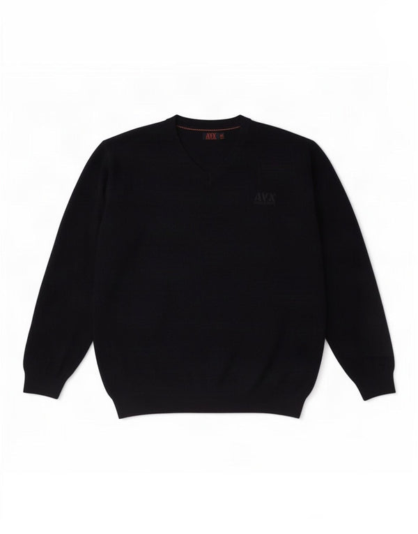 Avirex Boys V-Neck Jumper Sweater 11-12 Years Navy Blue Viscose