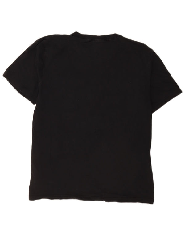 Nike Mens Graphic T-Shirt Top Large Black Colourblock Cotton