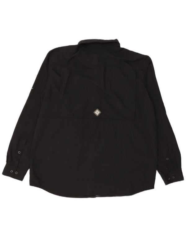 COLUMBIA Mens Shirt XL Black Nylon