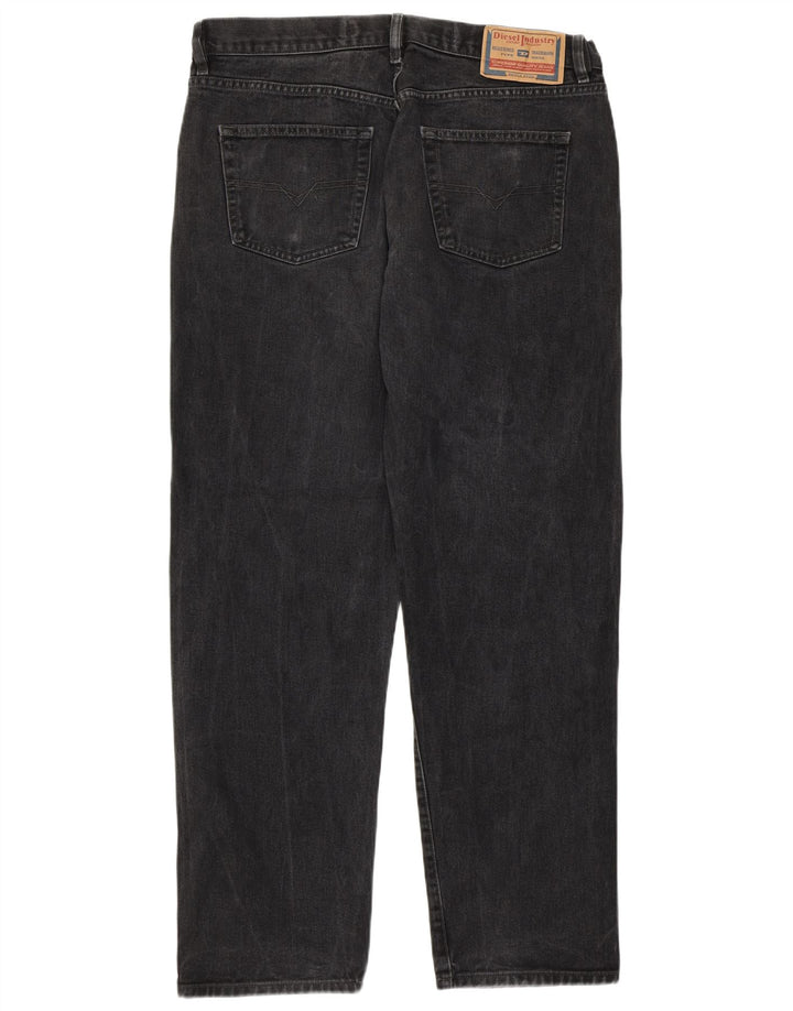 Diesel Mens Straight Jeans W38 L31 Grey Cotton