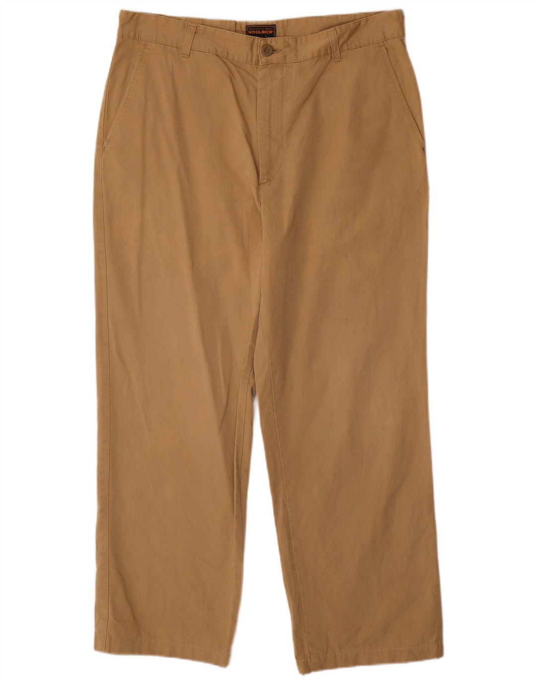 WOOLRICH Mens Straight Chino Trousers W36 L28 Beige Cotton