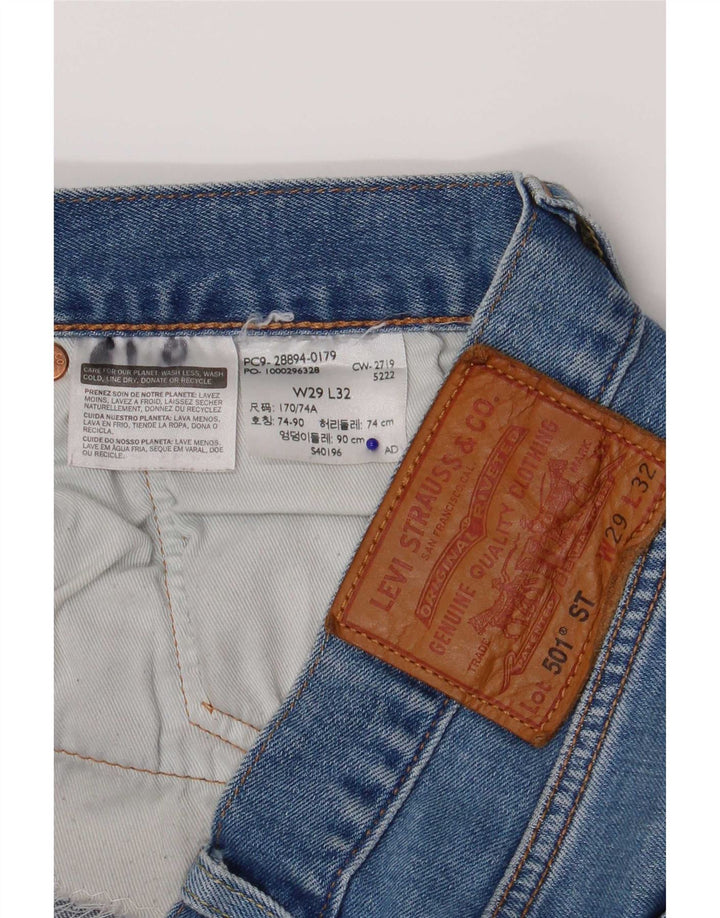 Levi's Womens 501 Straight Jeans W29 L32 Blue