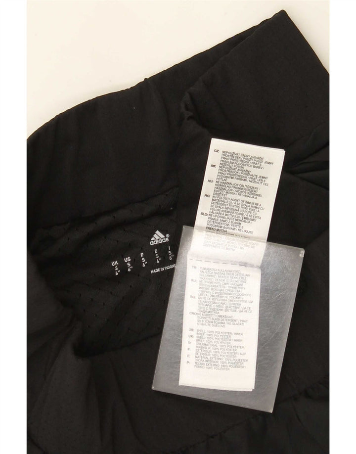 Adidas Womens Sport Shorts UK 10 Small Black Polyester
