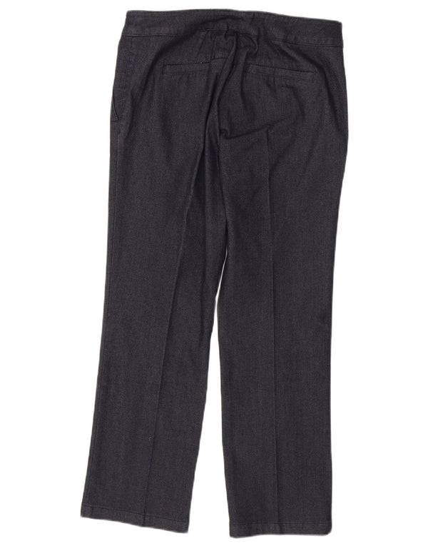 MAX & CO. Womens Low Waist Straight Casual Trousers W30 L26 Navy Blue