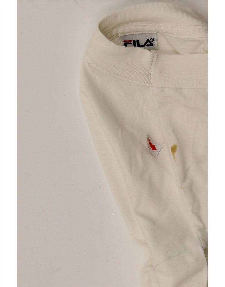 FILA Mens T-Shirt Top Small White