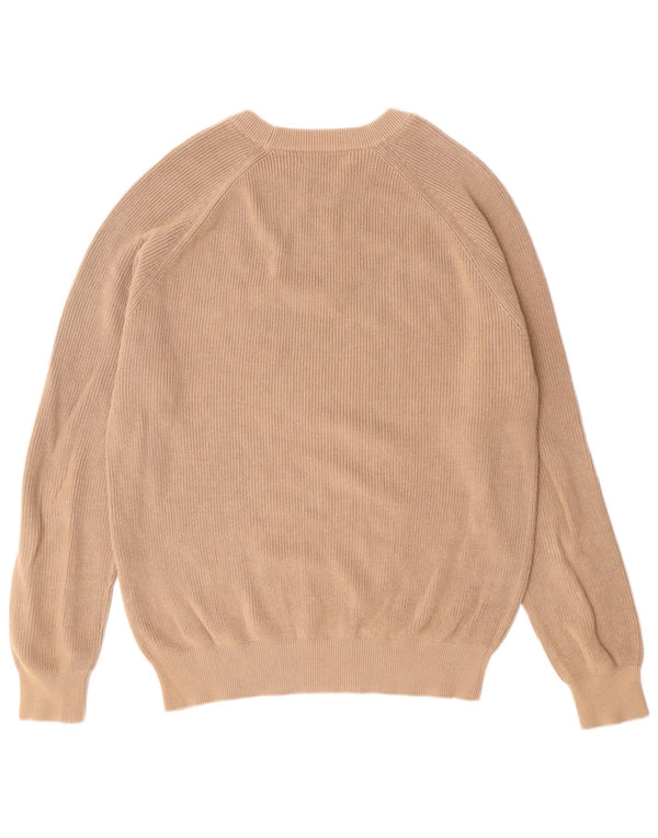 Zara Mens Crew Neck Jumper Sweater Medium Brown Cotton