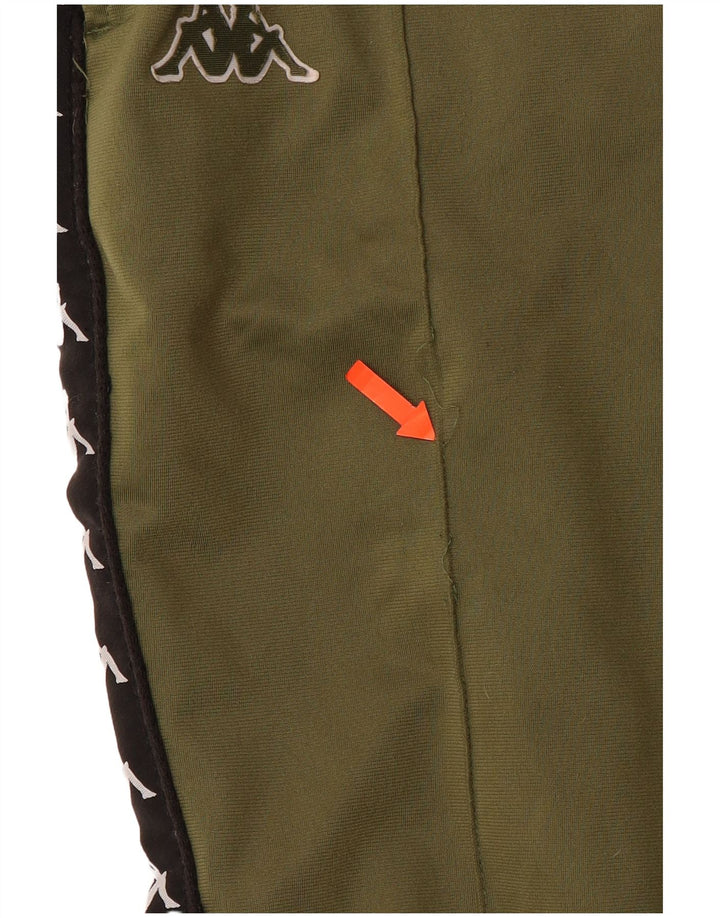 KAPPA Mens Graphic Tracksuit Trousers Joggers Large Green Colourblock