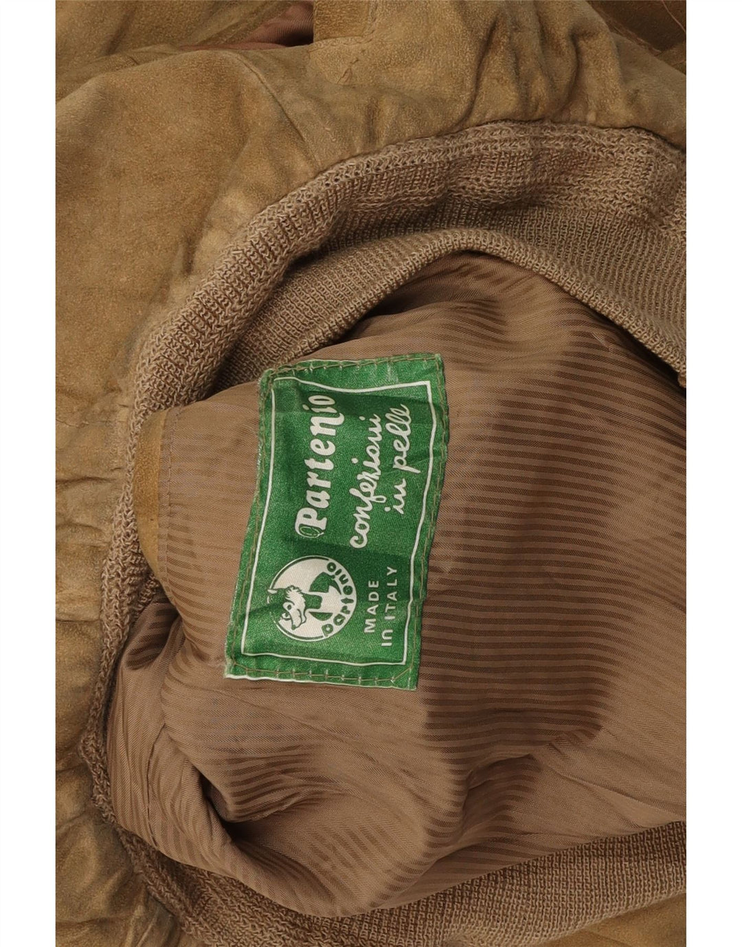 VINTAGE Mens Suede Bomber Jacket UK 38 Medium Beige Leather