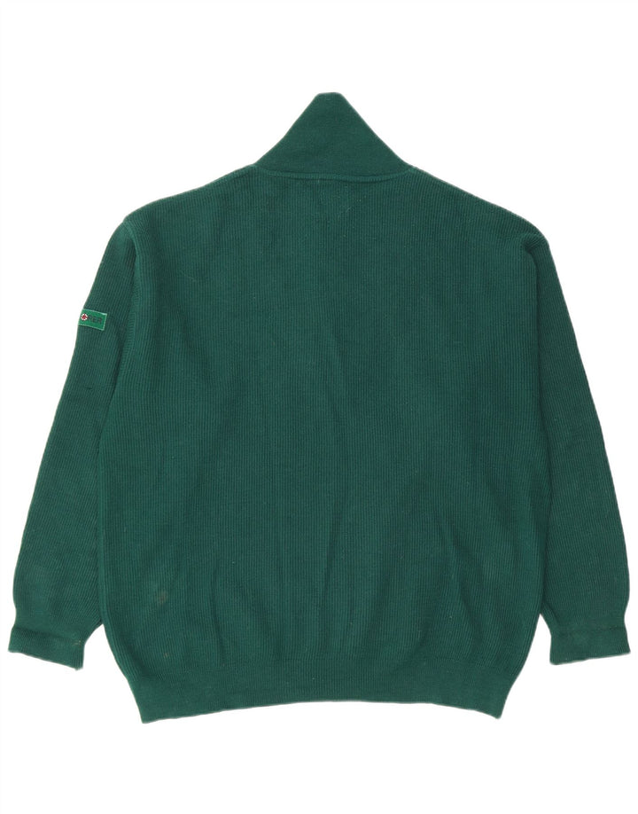 Explorer Mens Shawl Neck Jumper Sweater XL Green Wool