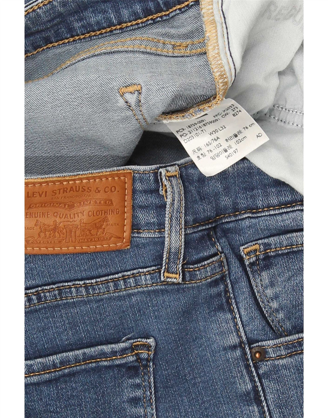 Levi's Womens 725 High Rise Bootcut Jeans W30 L32 Blue
