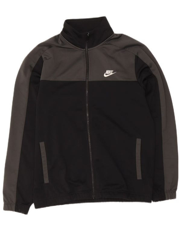 Nike Mens Tracksuit Top Jacket Medium Black Colourblock