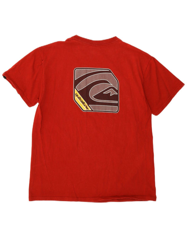 Quiksilver Mens Graphic T-Shirt Top Large Red Cotton