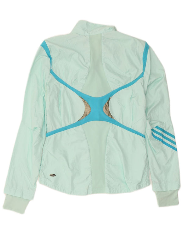 Adidas Womens Tracksuit Top Jacket UK 12 Medium Green Polyester Sports