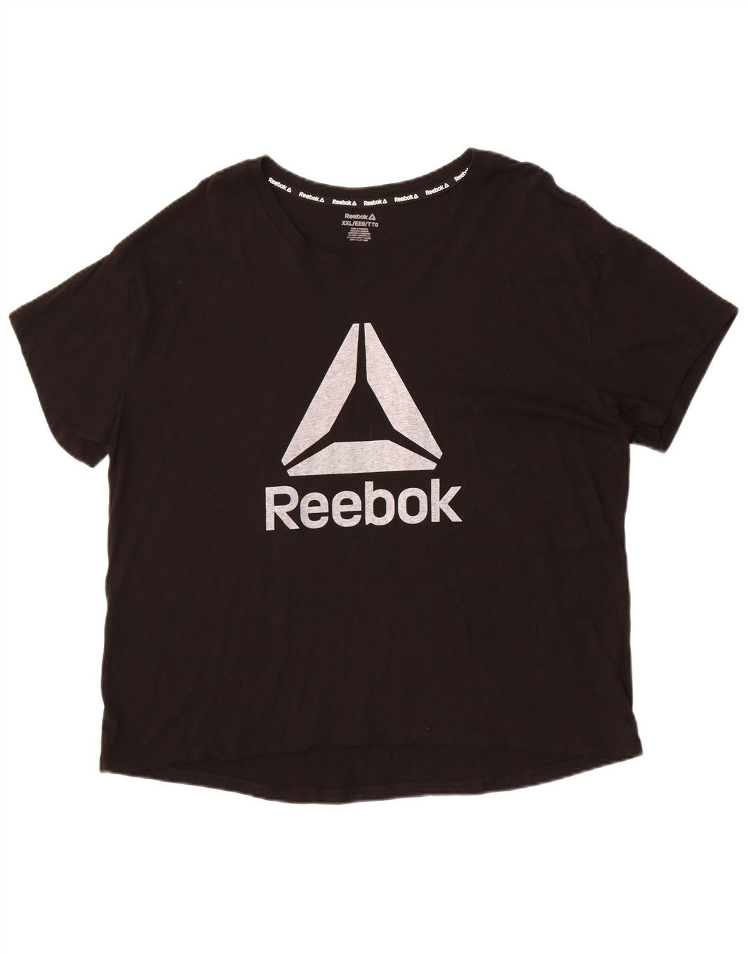 Reebok Mens Graphic T-Shirt Top 2XL Black Cotton