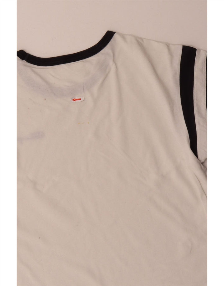 CHAMPION Mens T-Shirt Top Medium White Colourblock Cotton