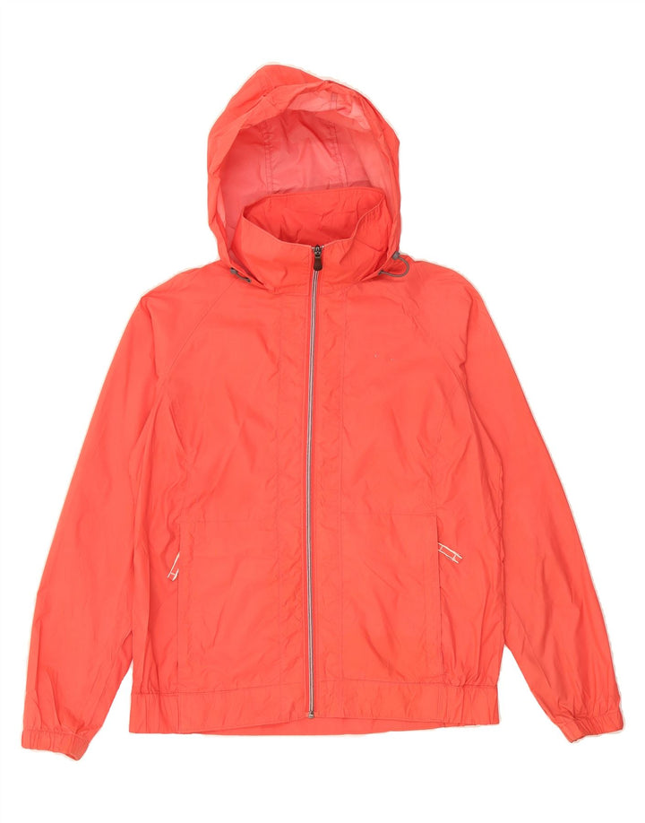 COLUMBIA Womens Hooded Rain Jacket UK 14 Medium Pink Nylon Vintage Columbia and Second-Hand Columbia from Messina Hembry 