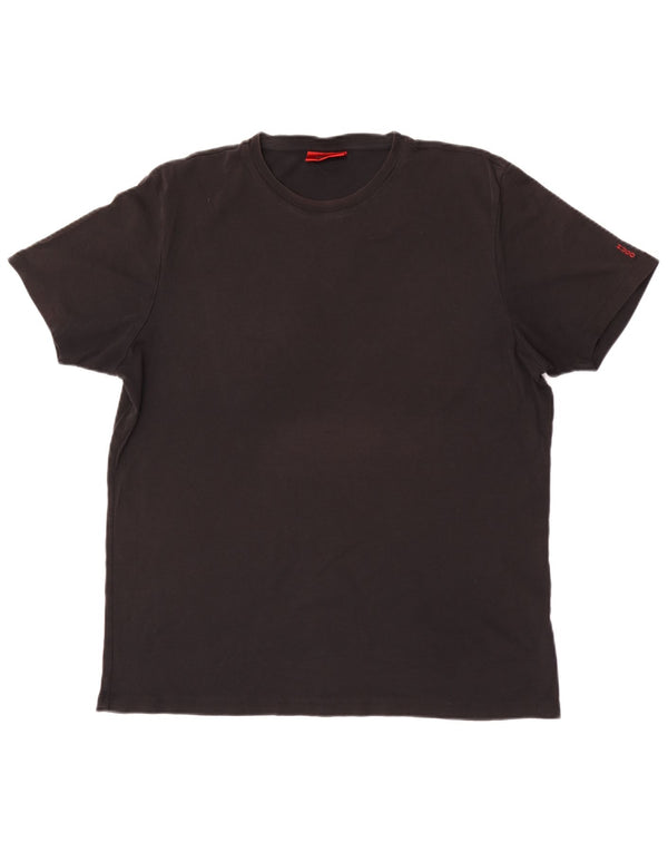 Hugo Boss Mens T-Shirt Top 2XL Black Cotton