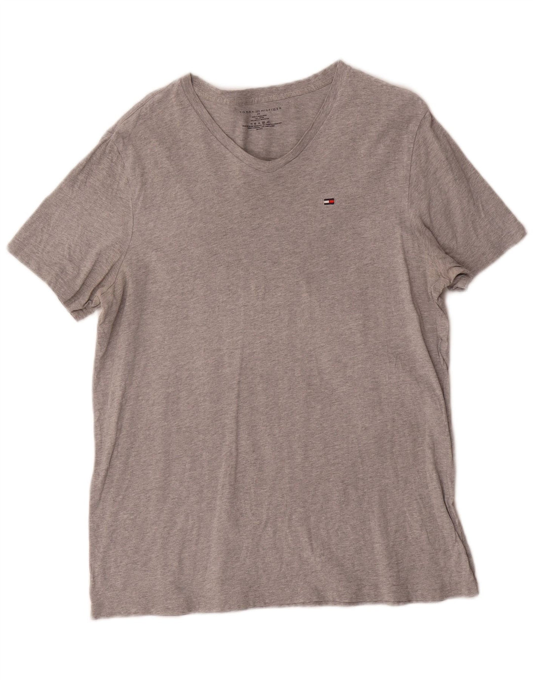 Tommy Hilfiger Mens T-Shirt Top Medium Grey Flecked Cotton