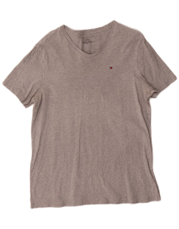Tommy Hilfiger Mens T-Shirt Top Medium Grey Flecked Cotton