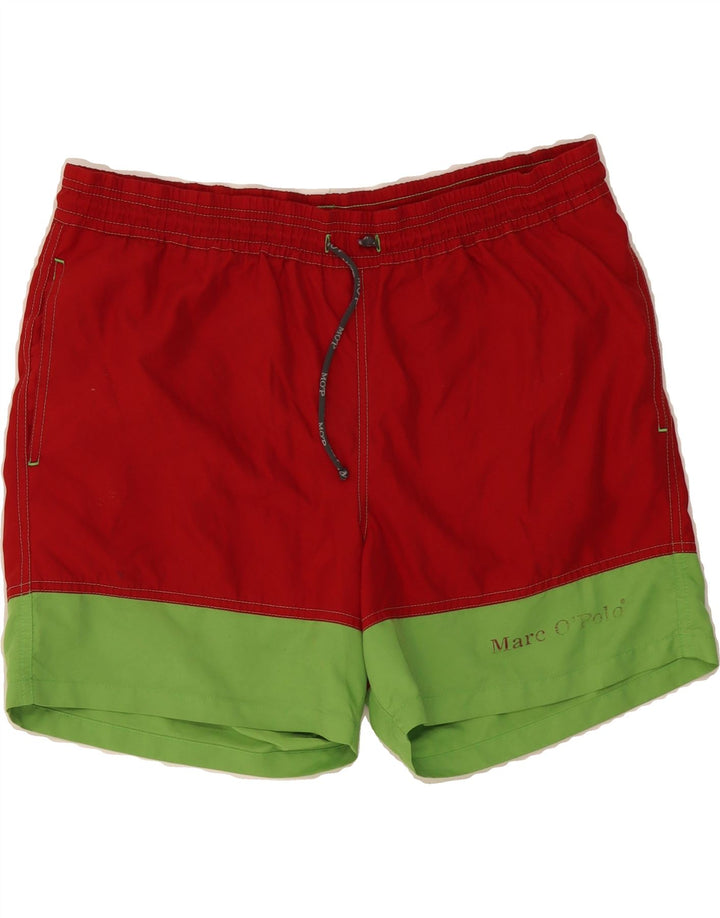 MARC O'POLO Mens Swimming Shorts Large Red Colourblock Vintage Marc O'Polo and Second-Hand Marc O'Polo from Messina Hembry 