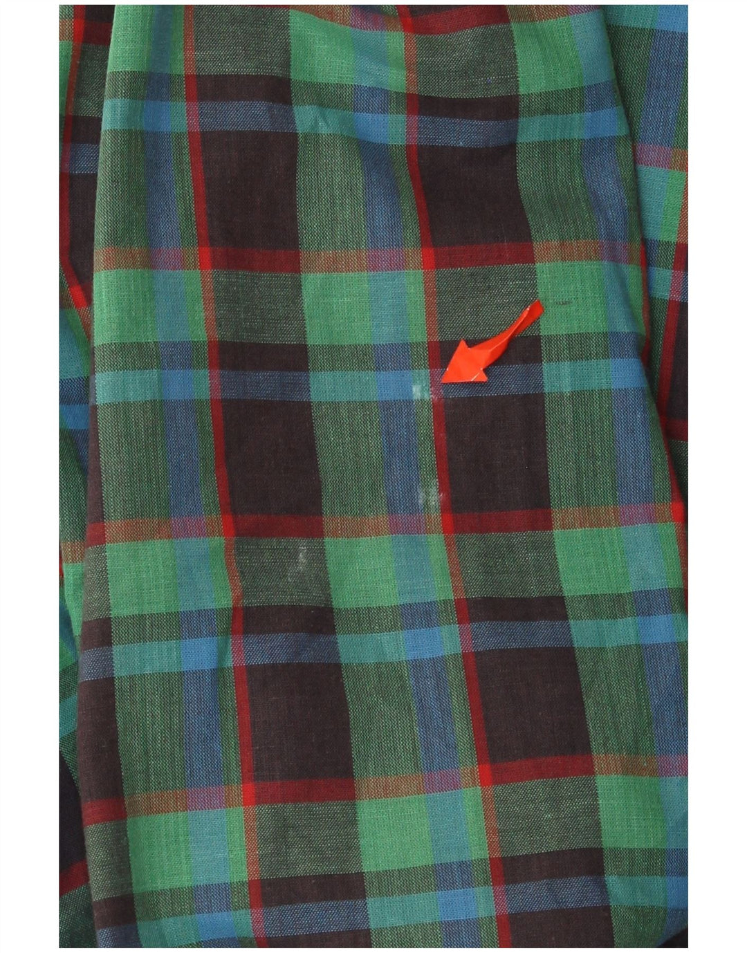 VINTAGE Womens Bomber Jacket IT 50 XL Green Check Cotton