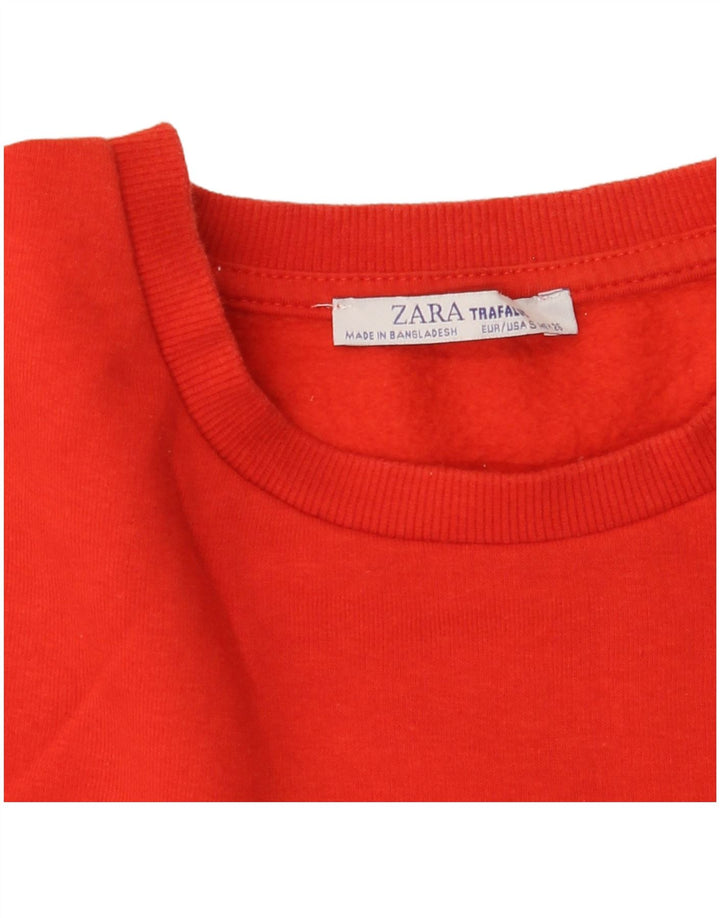 ZARA Womens Sweatshirt Jumper UK 10 Small Red