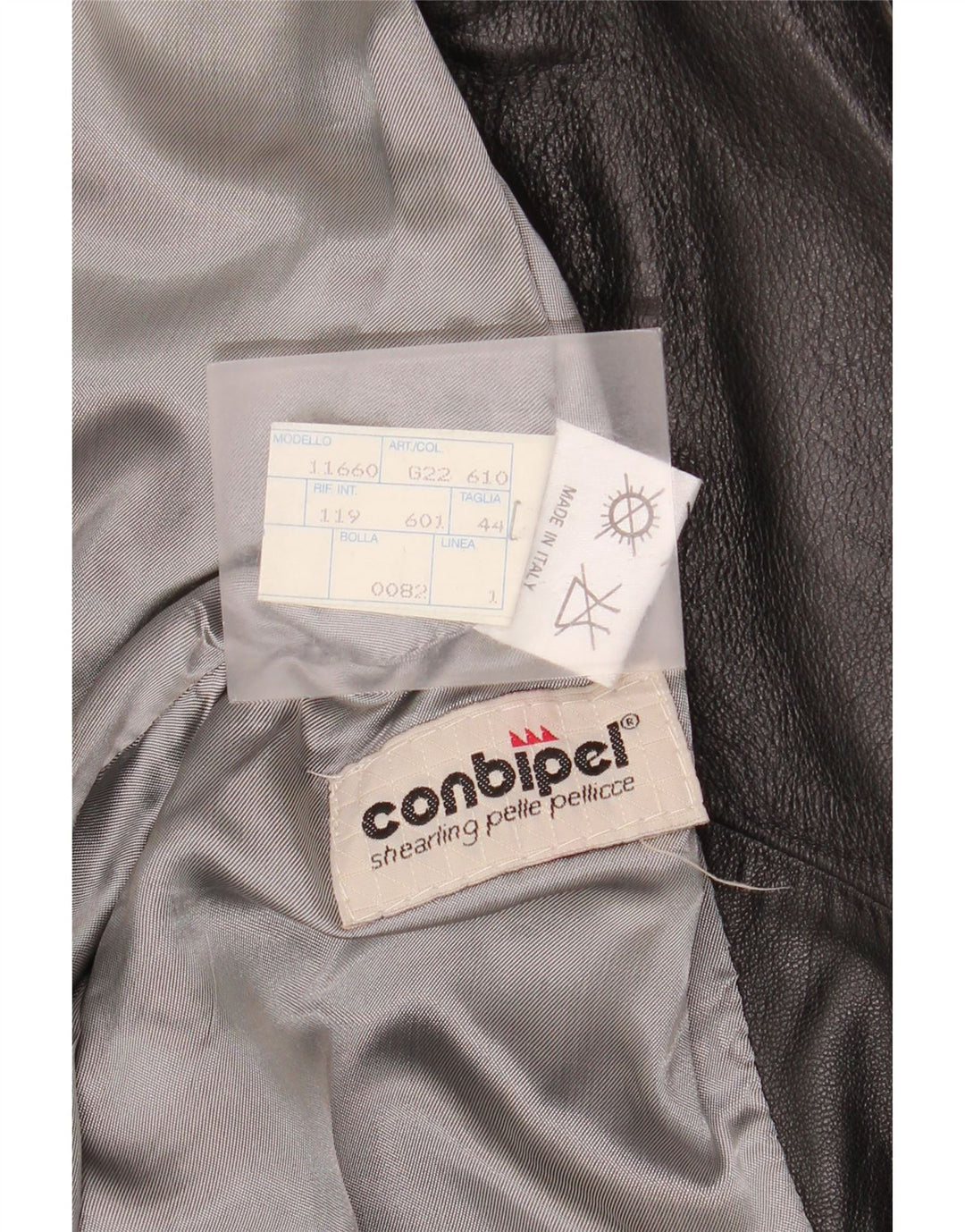 Conbipel Womens Leather Biker Jacket IT 44 Medium Black Leather