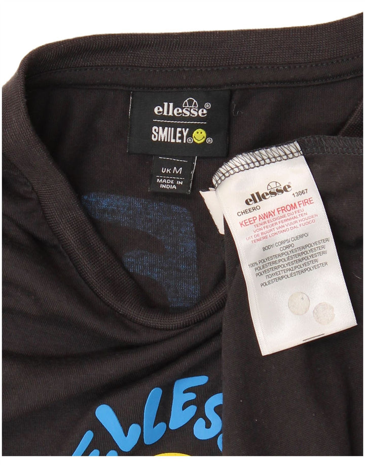 Ellesse Mens Graphic T-Shirt Top Medium Black Polyester