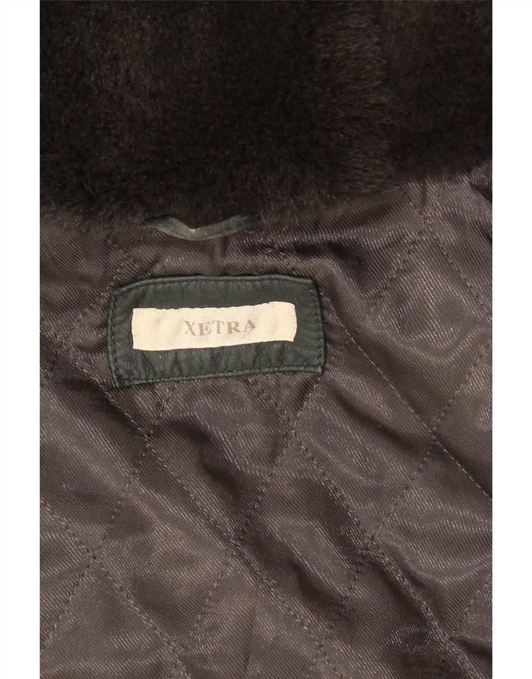 XETRA Womens Crop Hooded Leather Jacket UK 12 Medium Black