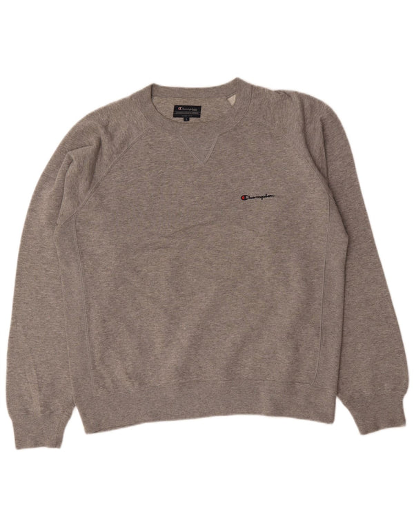 Champion Mens Sweatshirt Jumper Large Grey Cotton