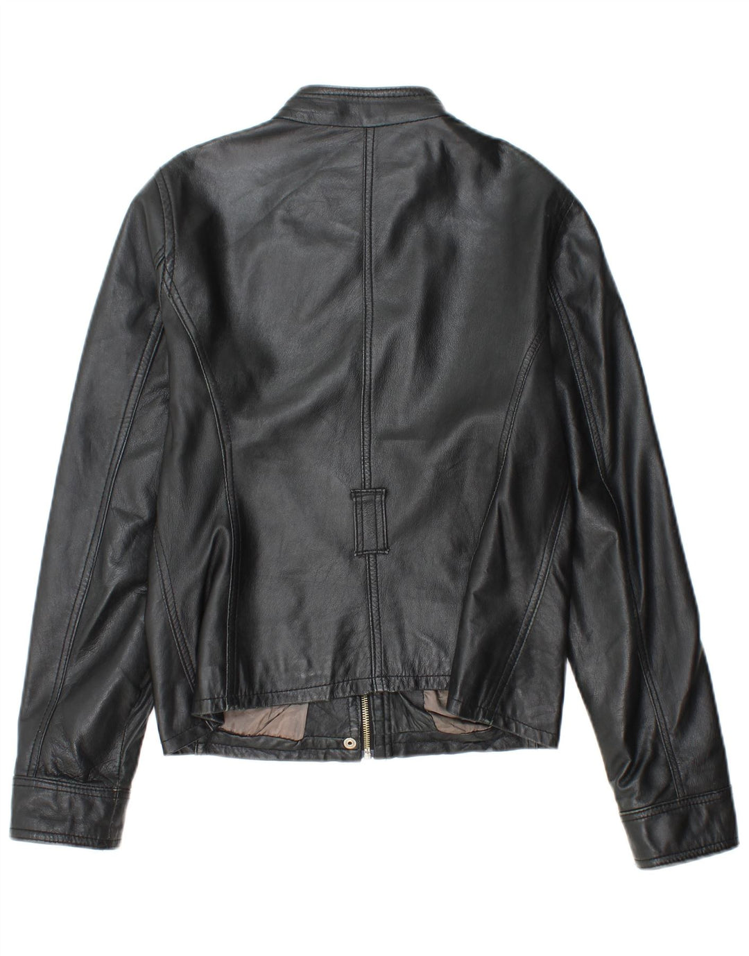 SANDRO FERRONE Womens Leather Jacket UK 14 Large Black Leather