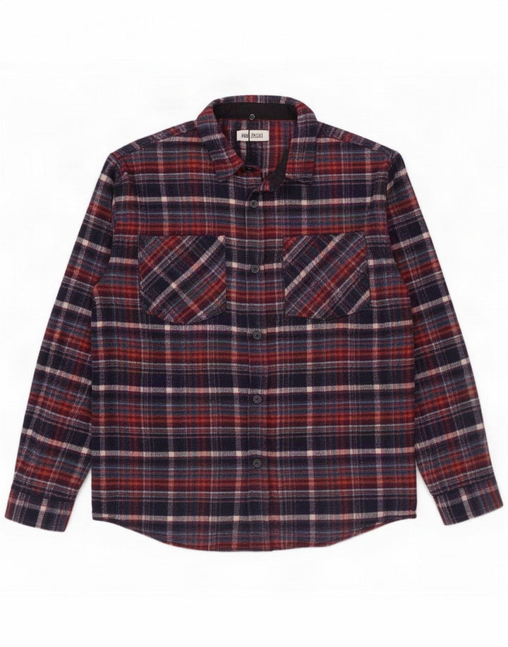 Paul Galvin Mens Flannel Shirt Medium Multicoloured Check Polyester
