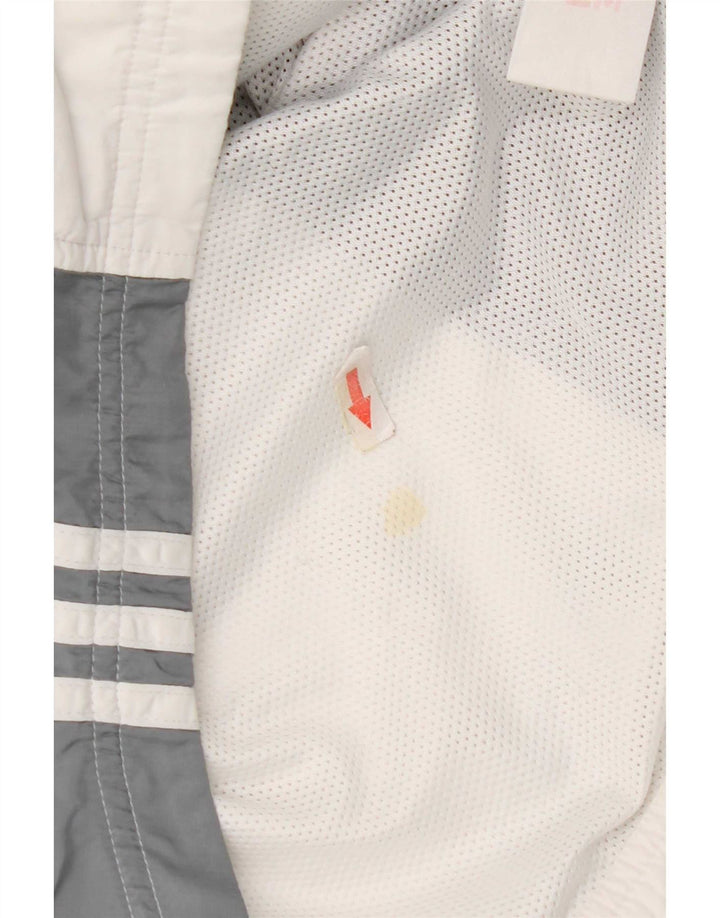 Adidas Womens Tracksuit Top Jacket UK 10 Small Grey Colourblock