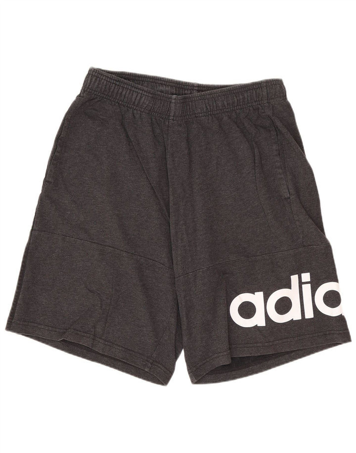 Adidas Mens Graphic Sport Shorts Large  Grey Cotton
