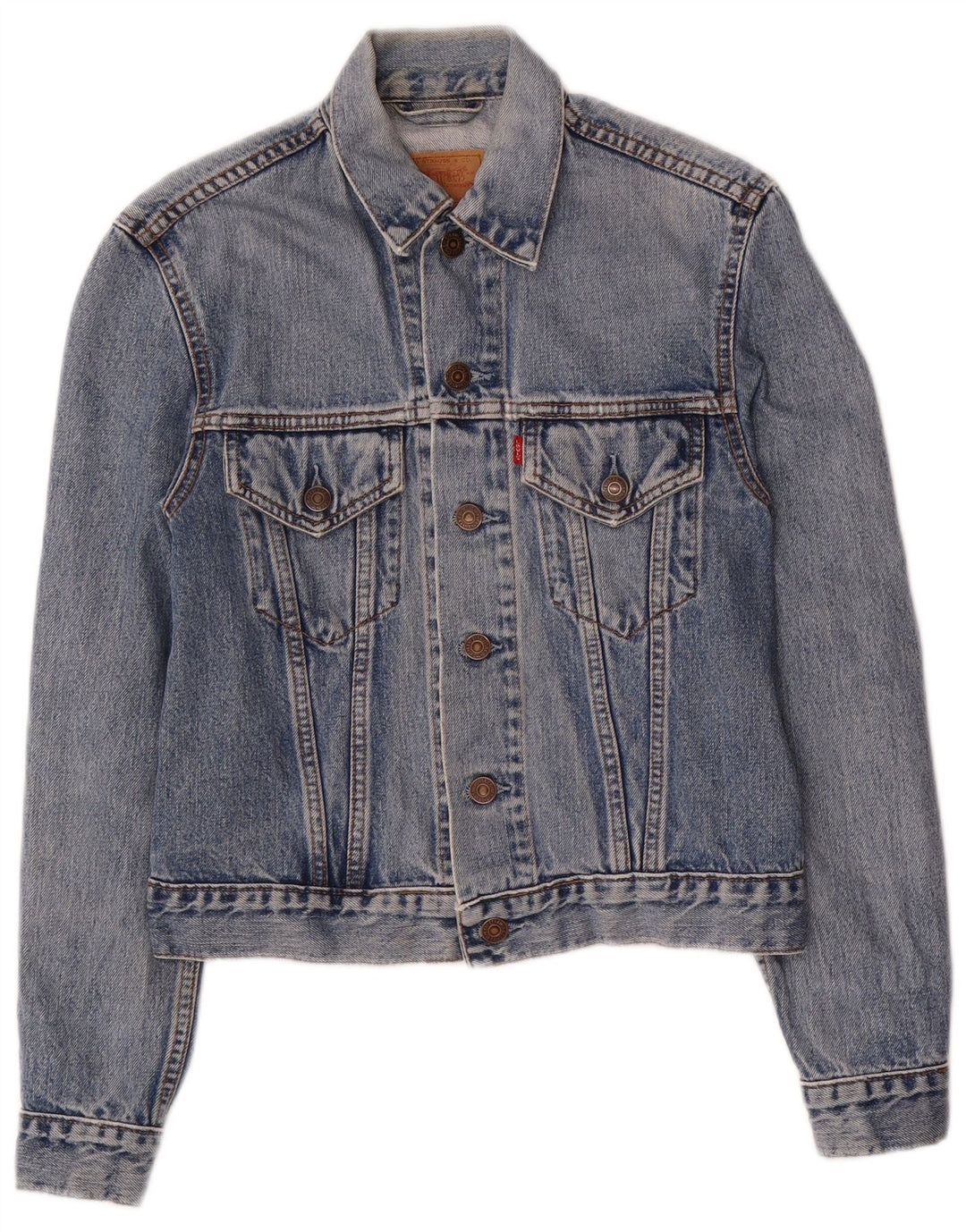 Levi's Womens Denim Jacket UK 10 Small Blue Cotton
