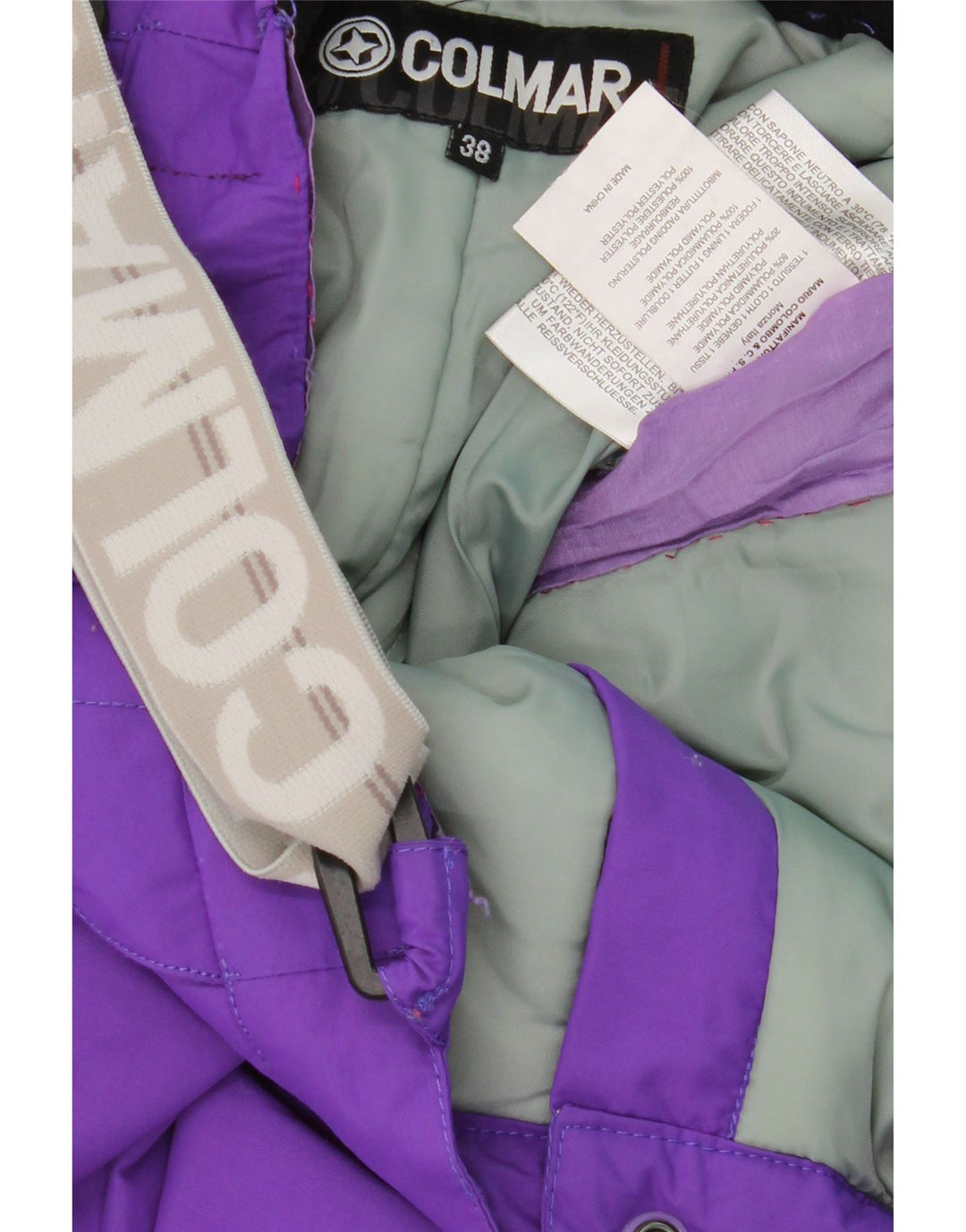 COLMAR Womens Dungarees Ski Trousers EU 38 Medium Purple Polyamide Vintage Colmar and Second-Hand Colmar from Messina Hembry 