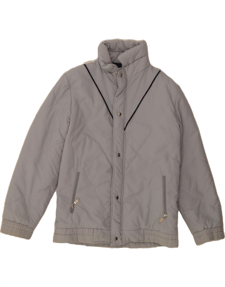 VINTAGE Mens Padded Jacket UK 40 Large Grey Vintage Vintage and Second-Hand Vintage from Messina Hembry 