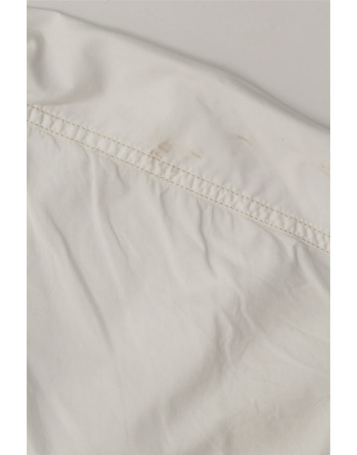 Benetton Womens Oversized Shirt UK 10 Small White Cotton