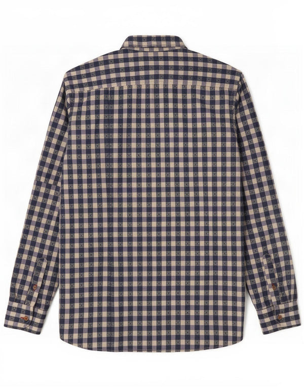 Ted Baker Mens Shirt Size 4 Large Purple Gingham Cotton