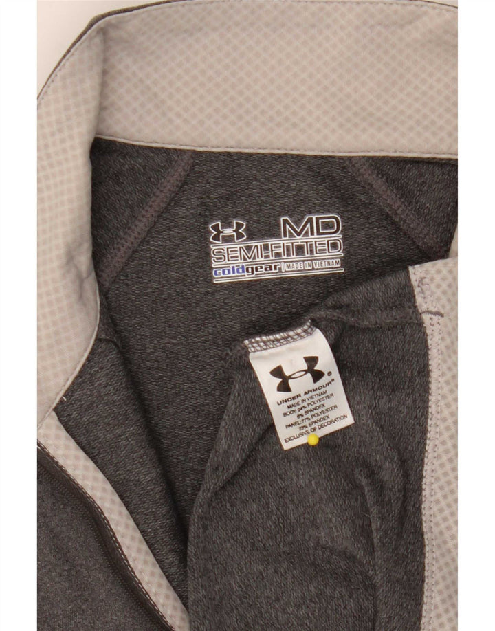 Under Armour Mens Cold Gear Pullover Tracksuit Top Medium Grey Colourblock