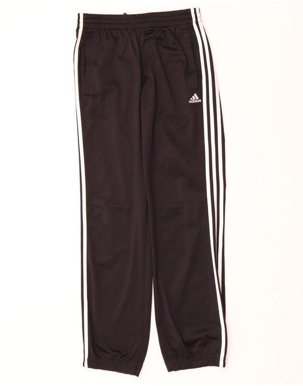Adidas Boys Tracksuit Trousers Joggers 13-14 Years  Black Polyester