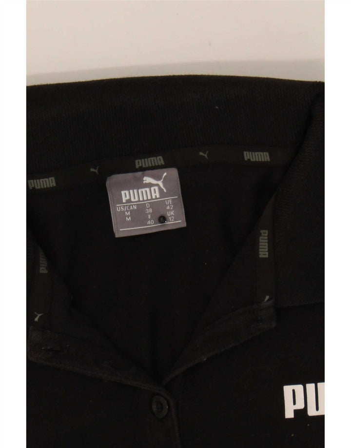 Puma Womens Polo Shirt UK 12 Medium Black