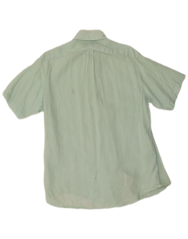 Ralph Lauren Mens Short Sleeve Shirt Medium Green Linen