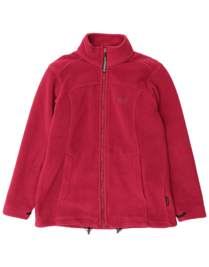 JACK WOLFSKIN Womens Fleece Jacket UK 16 Large Pink Polyester